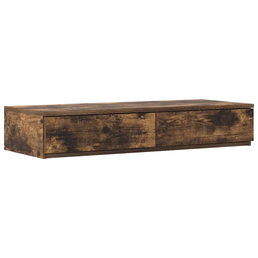 Tiroirs de lit Chêne fumé 80 x 36,5 x 16,5 cm Bois d'ingénierie - 2