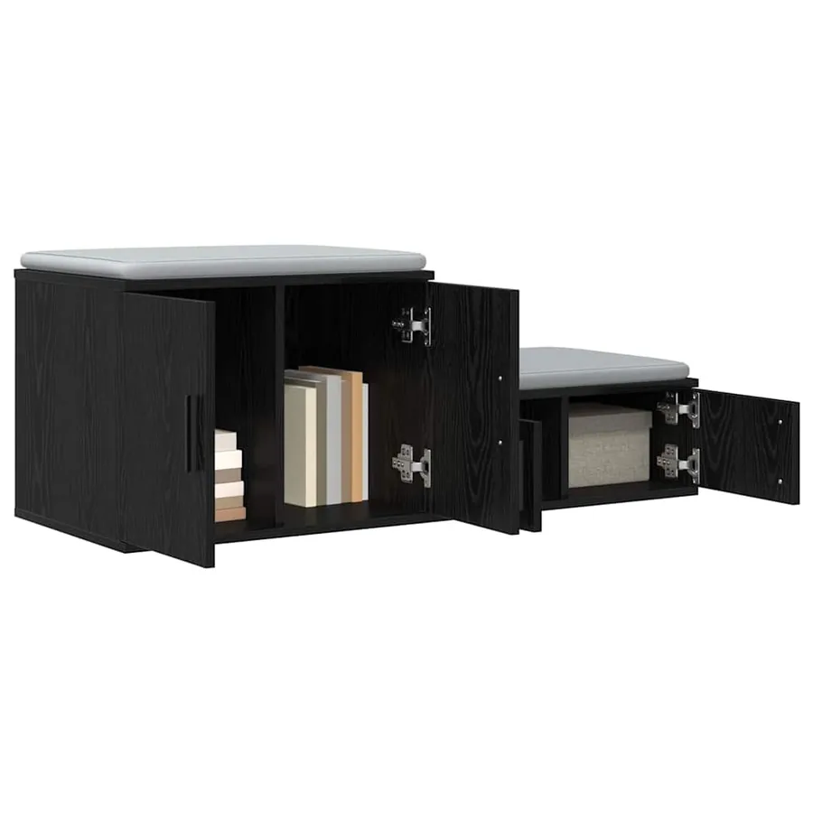 Armoire de rangement 2 pcs Chêne noir 108 x 41 x 40 cm - 3