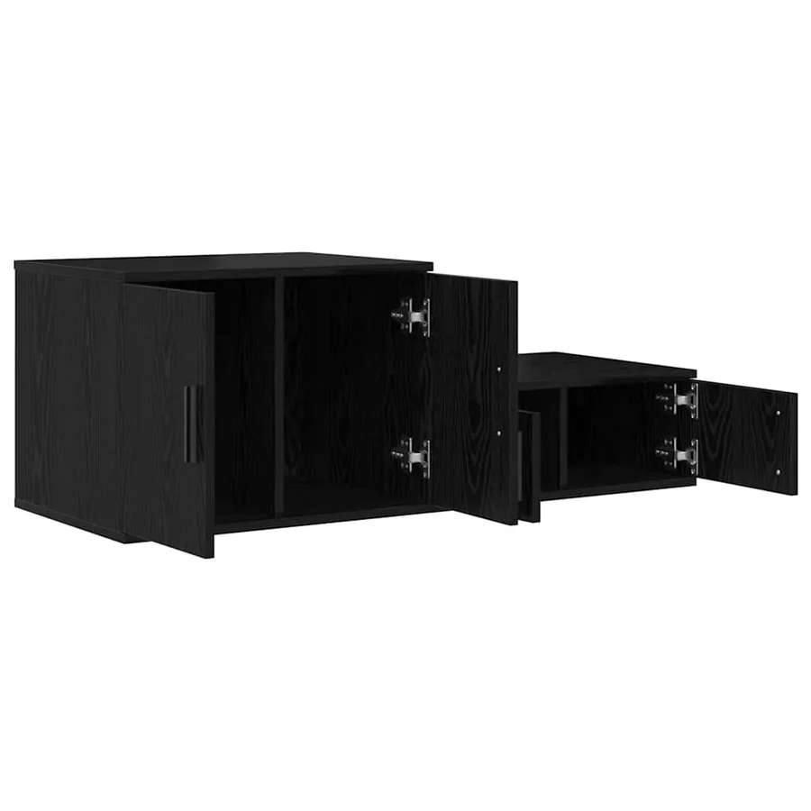 Armoire de rangement 2 pcs Chêne noir 108 x 41 x 40 cm - 6