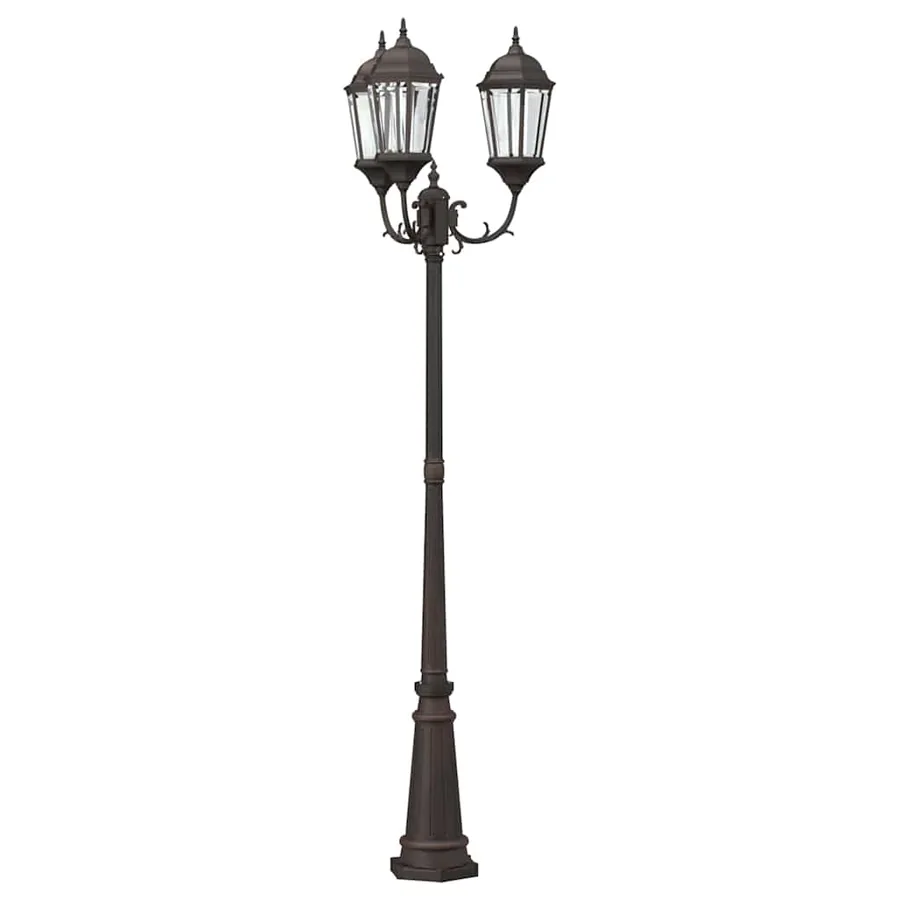 Lumière de jardin Bronze 61 x 53 x 235 cm Aluminium et verre - 2