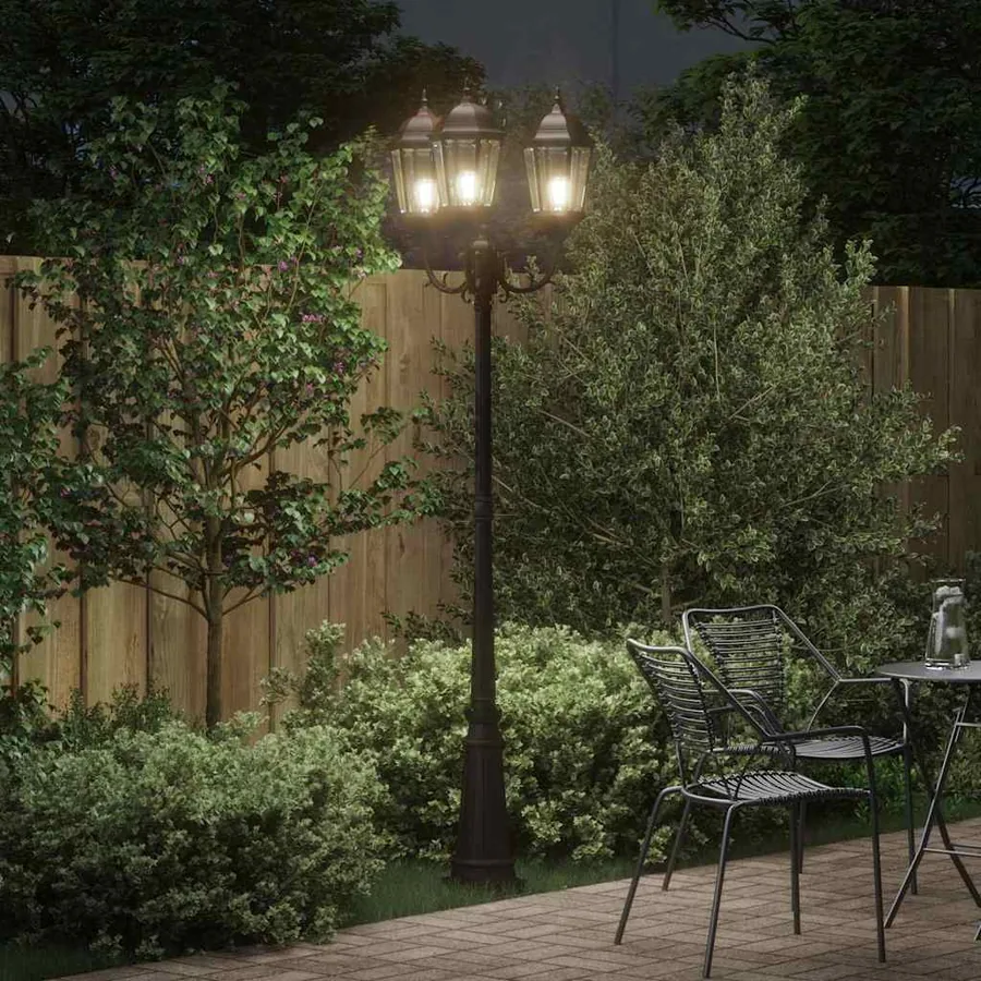 Lumière de jardin Bronze 61 x 53 x 235 cm Aluminium et verre - 3