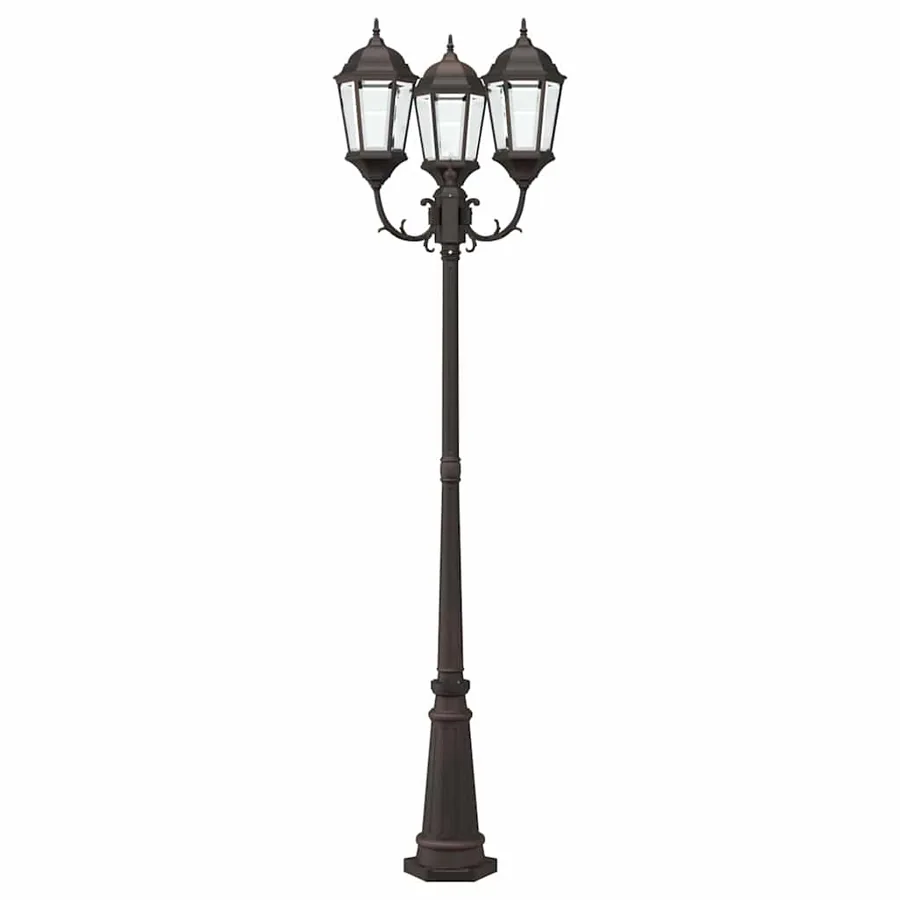 Lumière de jardin Bronze 61 x 53 x 235 cm Aluminium et verre - 4