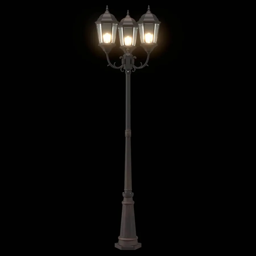 Lumière de jardin Bronze 61 x 53 x 235 cm Aluminium et verre - 7