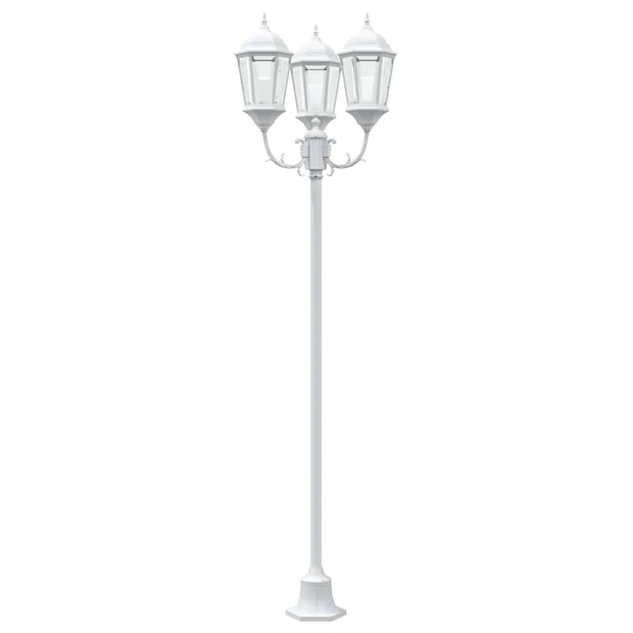 Lumière de jardin Blanc 57 x 49 x 241 cm Aluminium et verre - 4