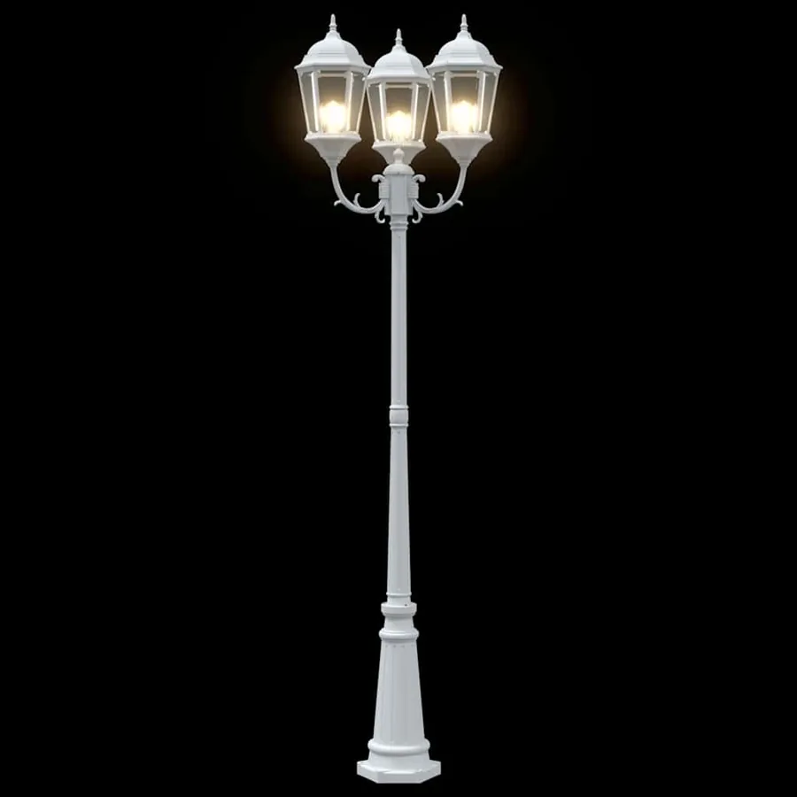 Lumière de jardin Blanc 57 x 49 x 241 cm Aluminium et verre - 7