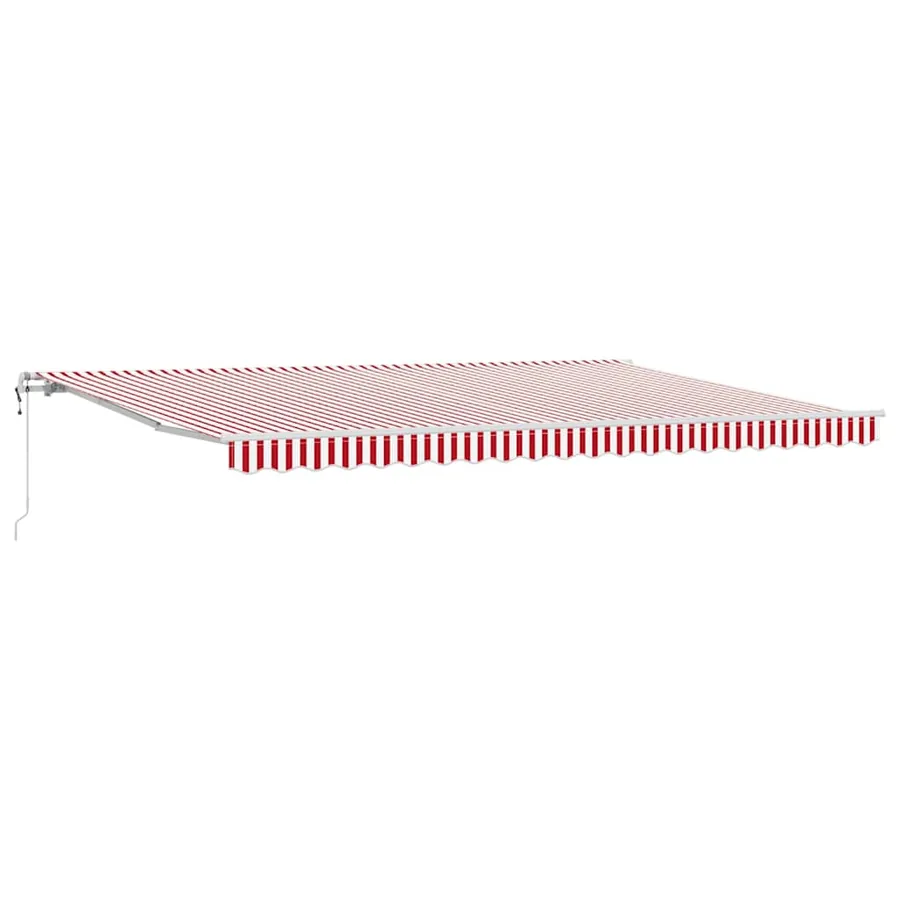 Auvent rétractable Rouge et Blanc 500 × 350 cm - 2