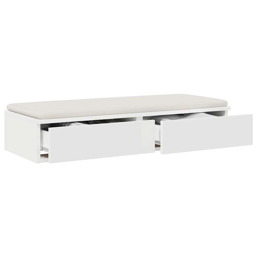 Tiroirs de lit Blanc 90 x 36,5 x 16,5 cm Bois d'ingénierie - 3