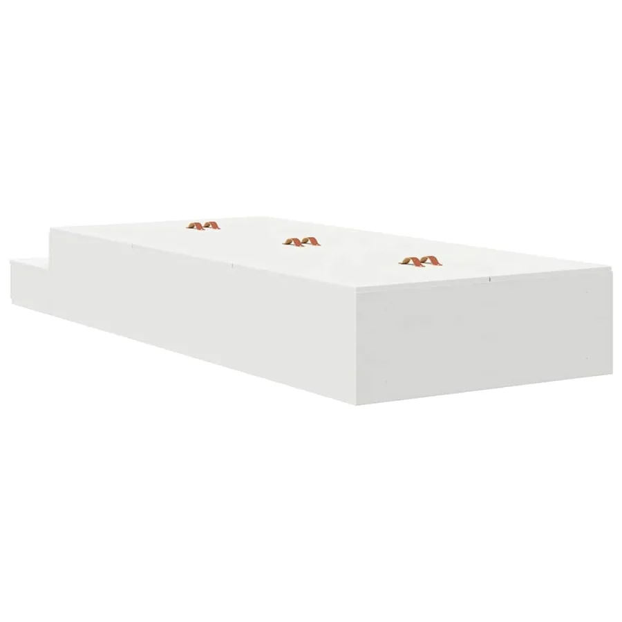 Cadre de lit avec rangement Blanc 90 cm Bois d'ingénierie - 10