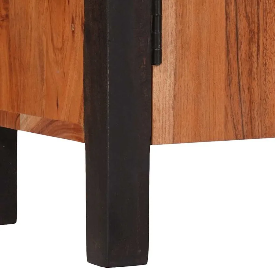 Buffet 3 pcs Marron 55 x 30 x 75 cm Bois d'Acacia Massif - 10