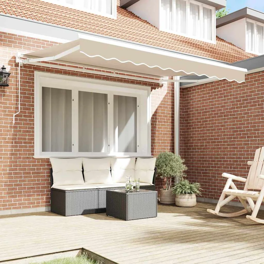 Cadre d'auvent Beige 250 x 200 cm Polyester avec revêtement PU - 3