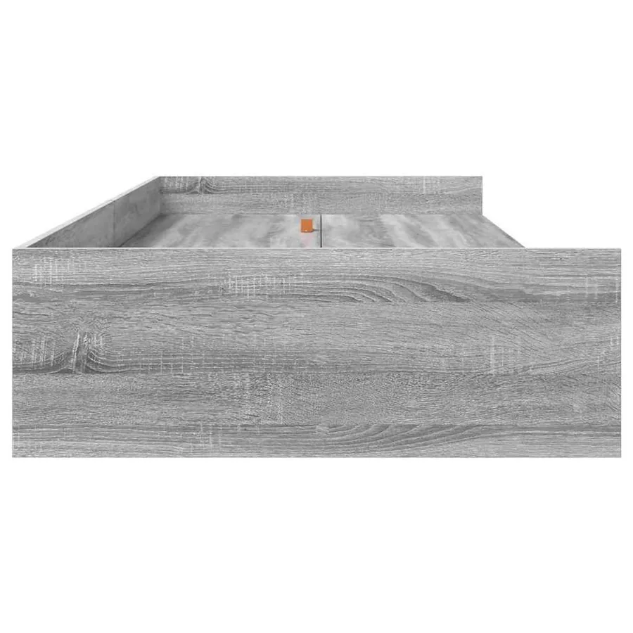 Cadre de lit Gris Sonoma 75 x 190 cm Bois d'ingénierie - 6