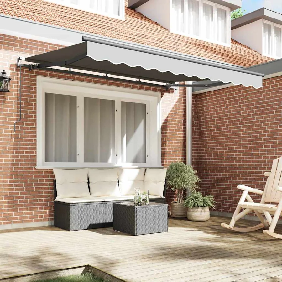 Cadre d'auvent Anthracite 2,5 x 2 m Métal - 3