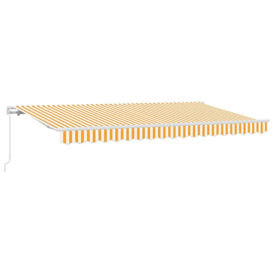 Auvent Rétractable Jaune 350 x 200 cm tissu - 2
