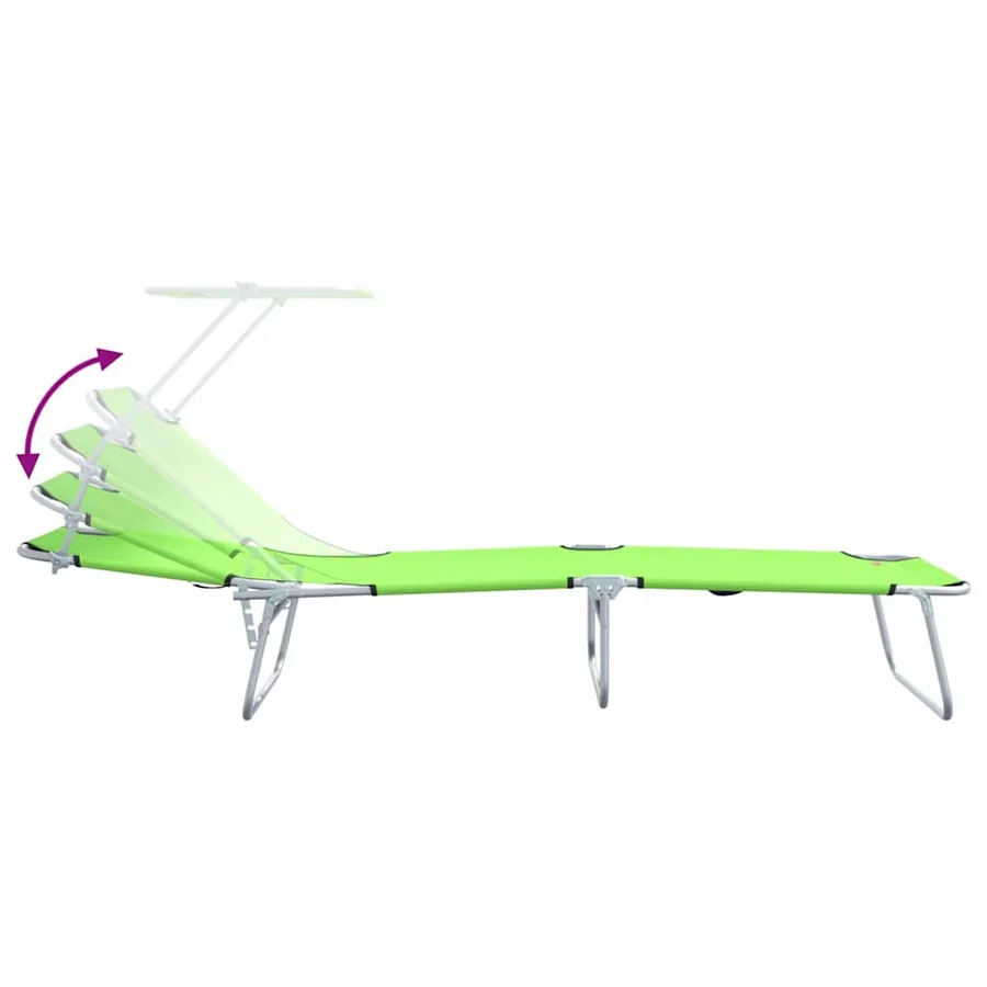 Transat 2 pcs Vert 58 x 188 x 77cm Polyester - 8