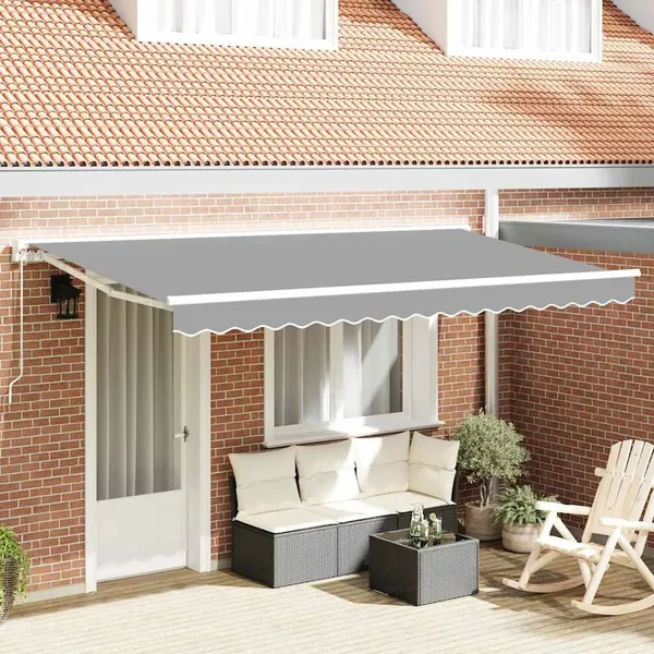 Cadre d'auvent Réglable Blanc 4 x 2 m Acier