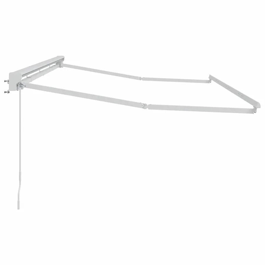 Cadre d'auvent Réglable Blanc 4 x 2 m Acier - 5