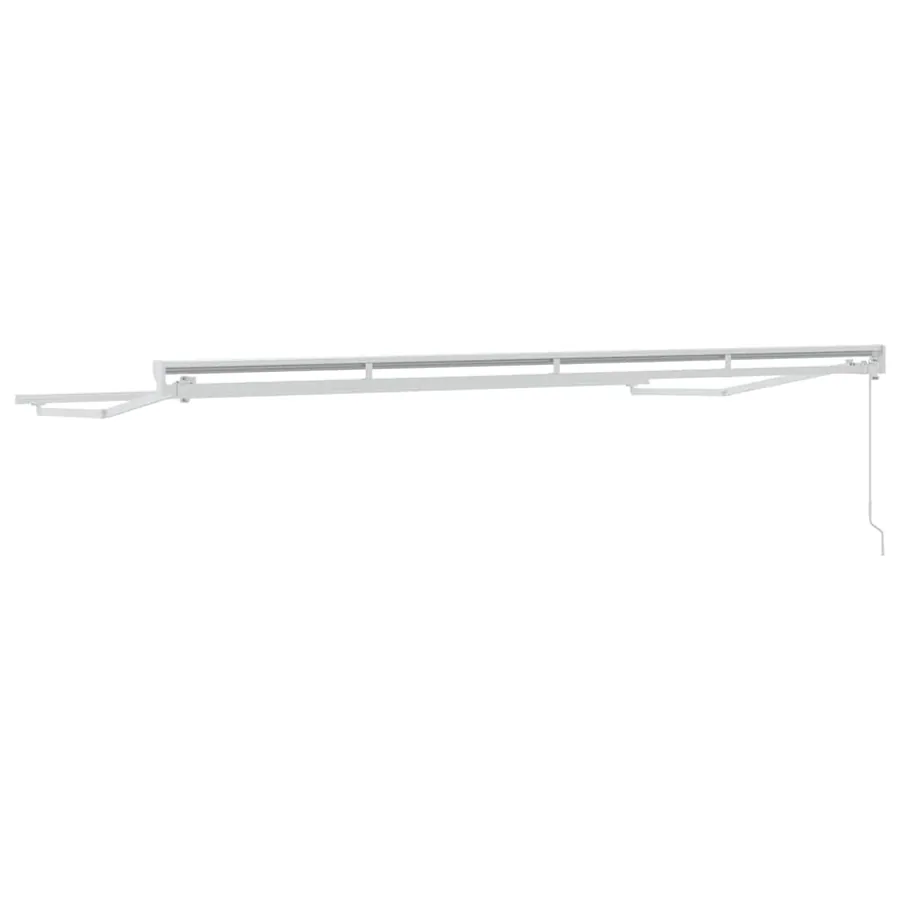 Cadre d'auvent Réglable Blanc 4 x 2 m Acier - 6