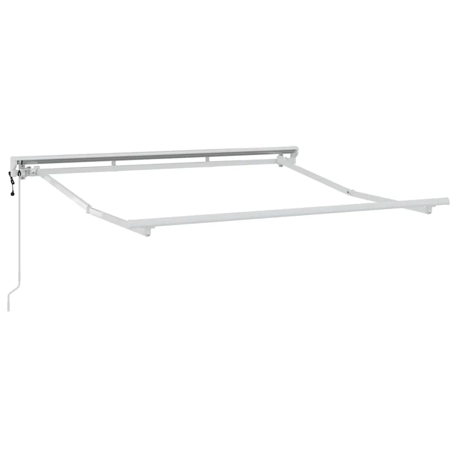 Cadre d'auvent Réglable Blanc 2,5 x 2 m Acier - 2