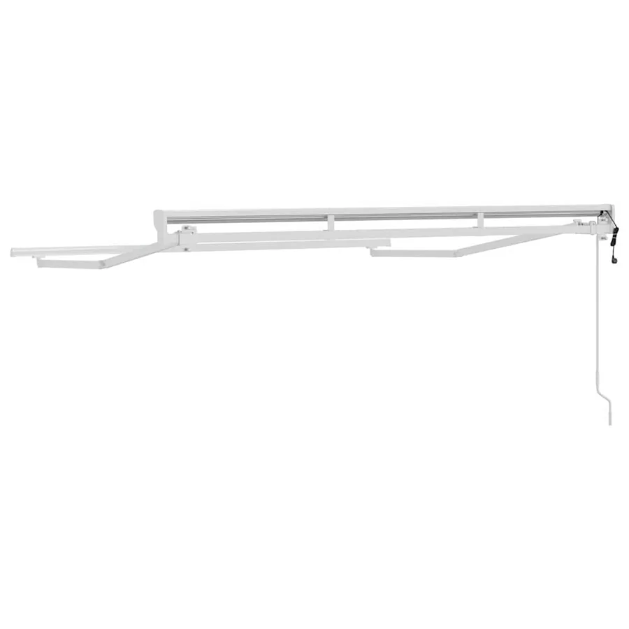 Cadre d'auvent Réglable Blanc 2,5 x 2 m Acier - 6