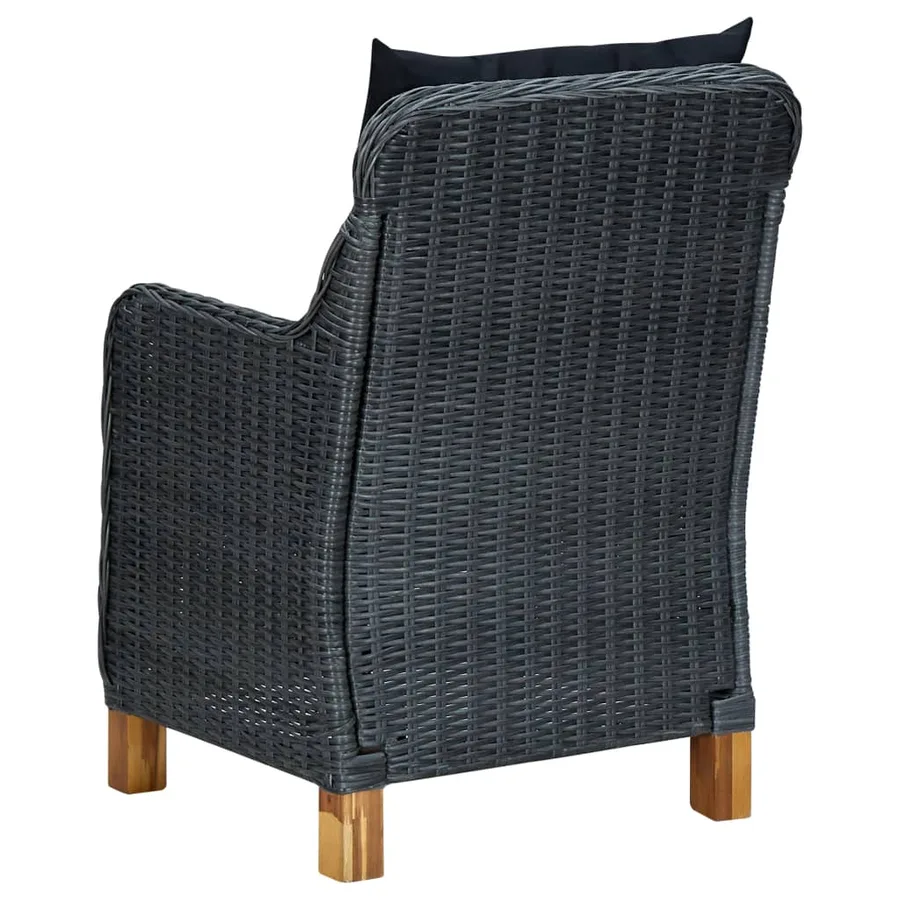 Ensemble à manger de jardin 7 pcs Gris foncé - 10