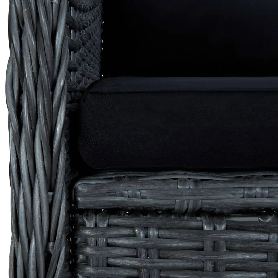 Ensemble à manger de jardin 7 pcs Gris foncé - 11