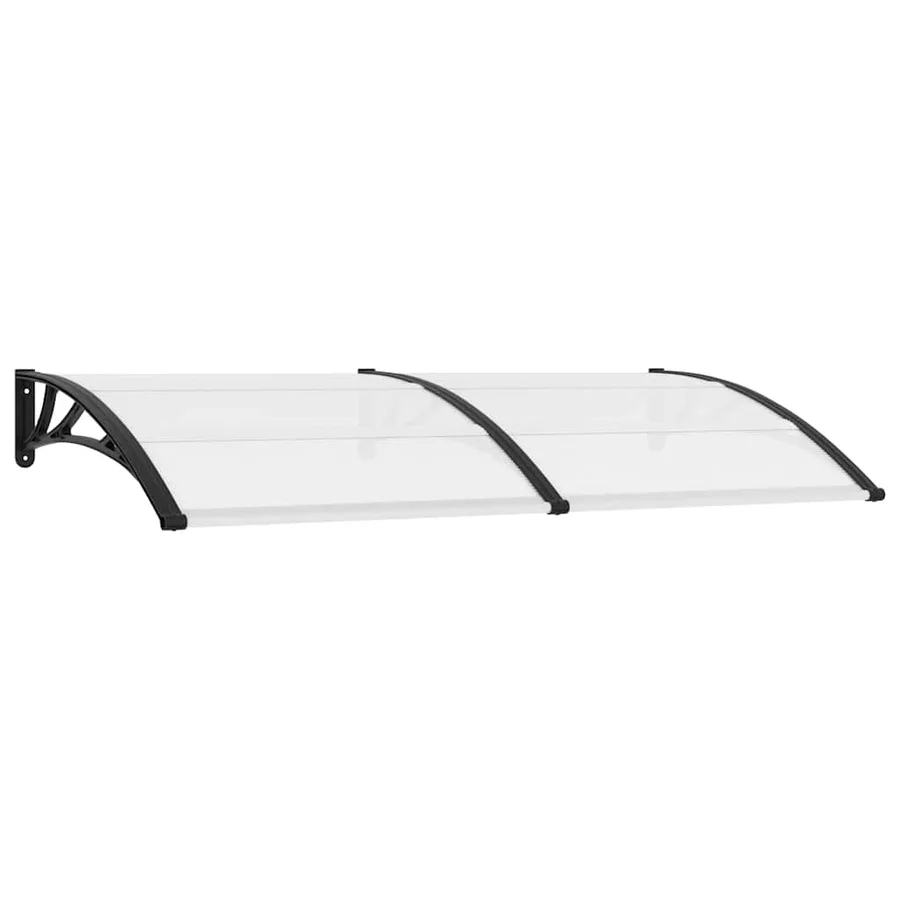 Auvent de porte Noir 200 x 100 cm PC - 2