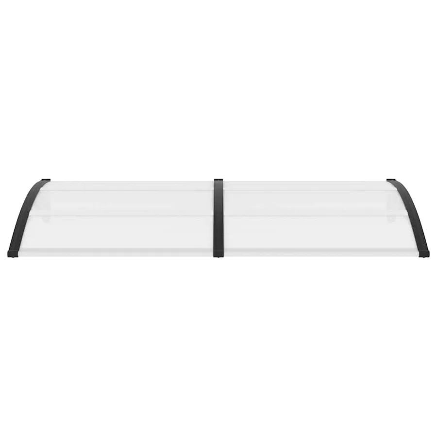 Auvent de porte Noir 200 x 100 cm PC - 4