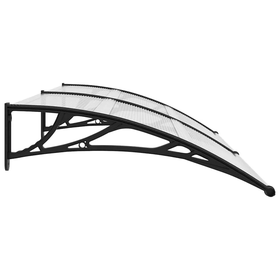 Auvent de porte Noir 200 x 100 cm PC - 5