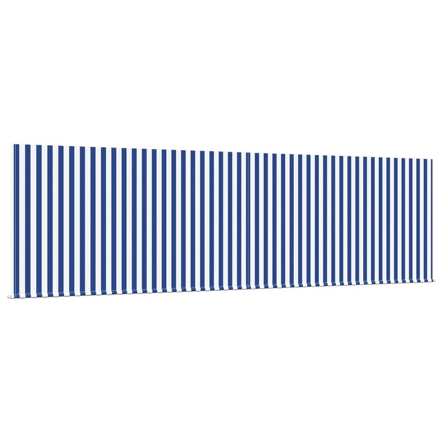 Auvent Rétractable Bleu et Blanc 400 × 300 cm - 4