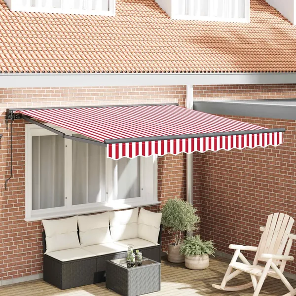 Cadre d'auvent Rouge et Blanc 350 x 250 cm