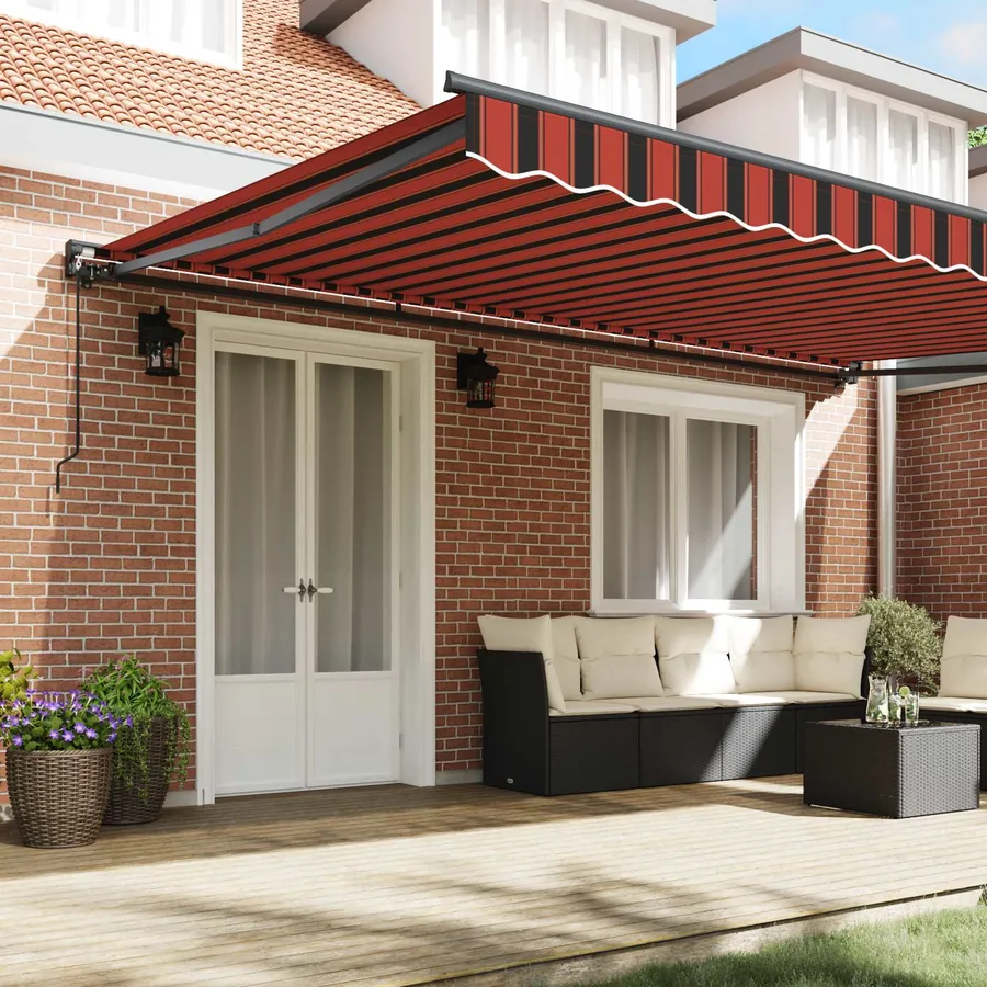 Cadre d'auvent Orange et Noir 500 × 300 cm - 3
