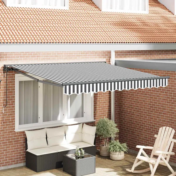 Cadre d'auvent Anthracite et blanc 300 x 250 cm