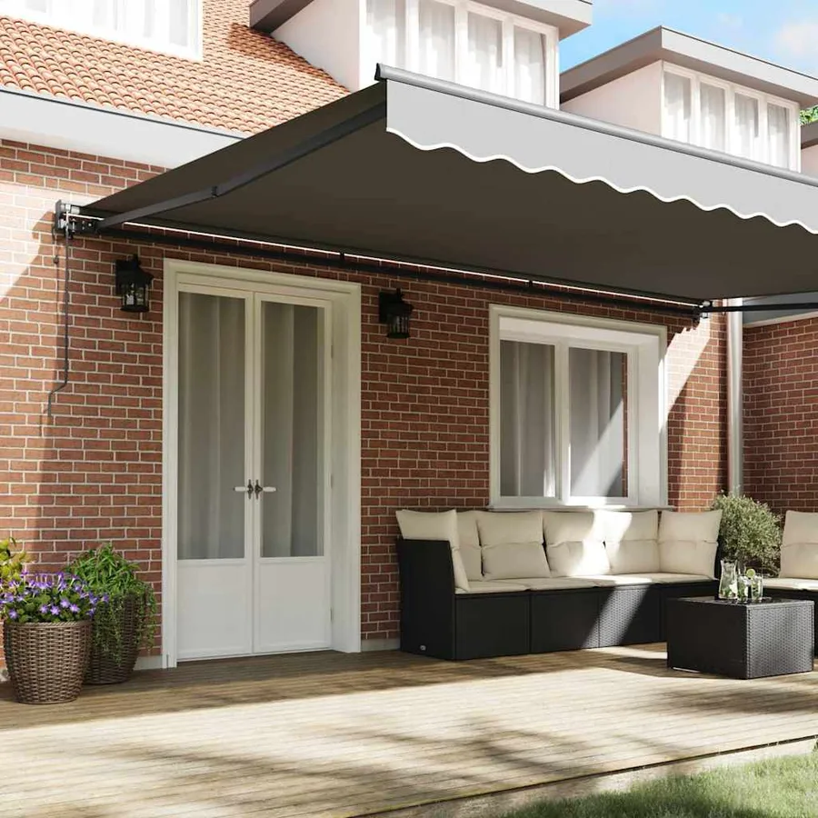 Cadre d'auvent Réglable Anthracite 4,5 × 3 m Acier - 3