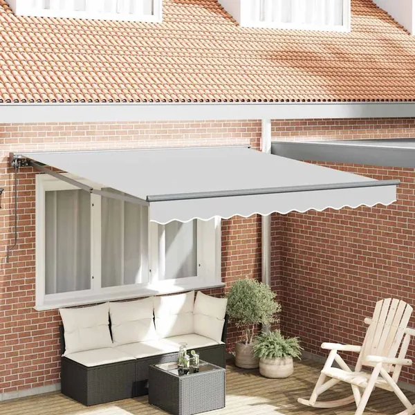 Cadre d'auvent Réglable Anthracite 3,5 x 2,5 m Acier