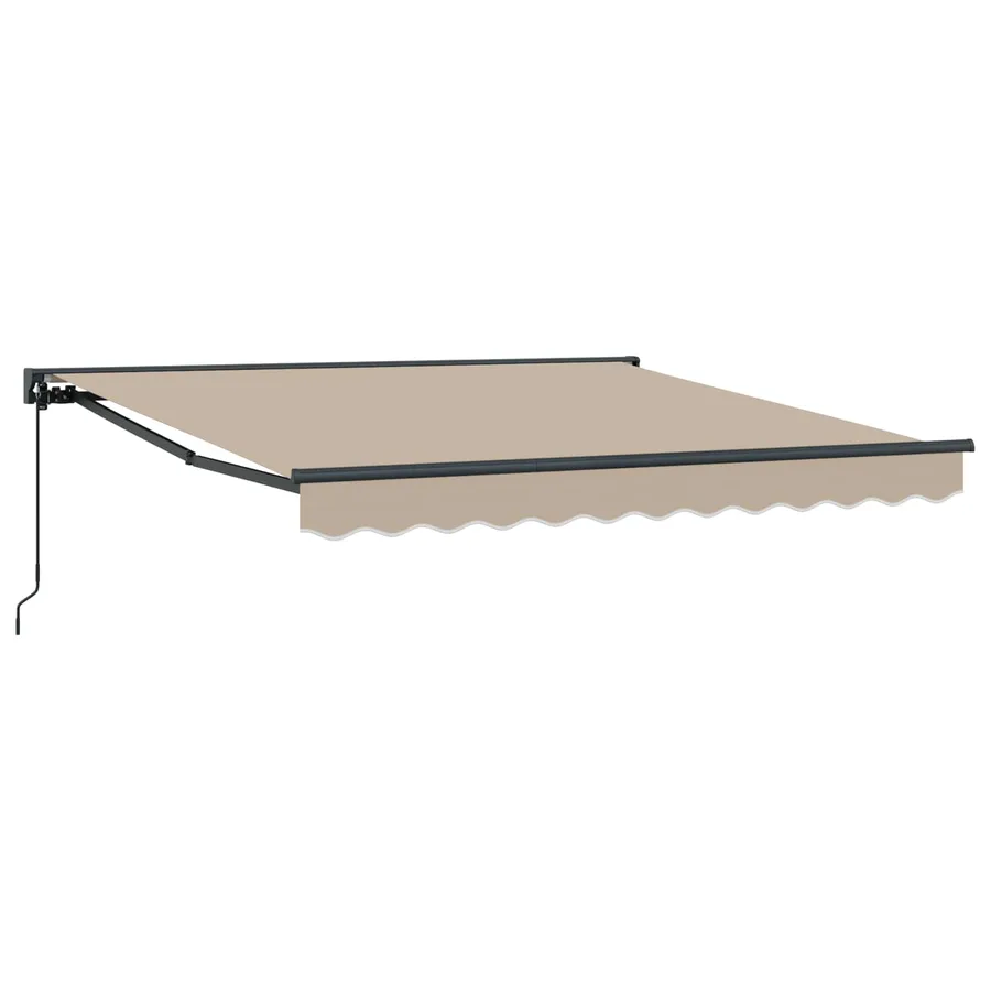 Cadre d'auvent Beige 350 x 250 cm Polyester avec revêtement PU - 2