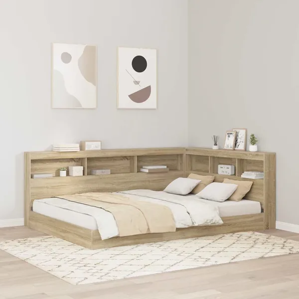 Tête de lit de rangement Chêne Sonoma 160 cm Bois d'ingénierie