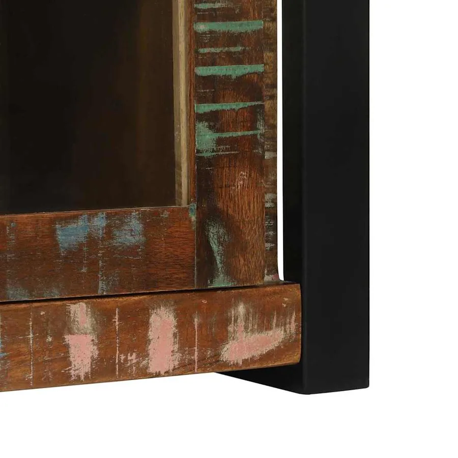 Armoire de salle de bain avec porte Marron Bois Recyclé Solide - 11
