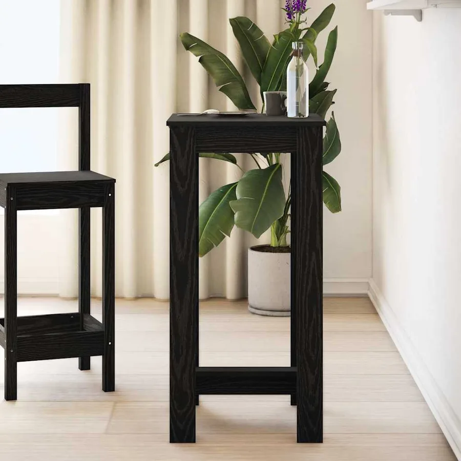 Table de bar Chêne noir 51 x 50 x 103,5 cm Bois d'ingénierie