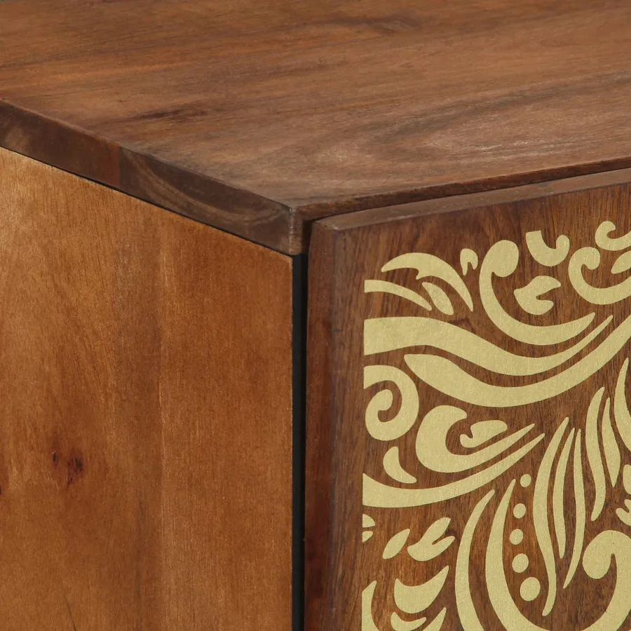 Buffet Marron 60 x 33 x 75 cm Bois de mangue massif - 6