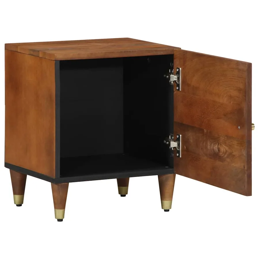 Cabinet de chevet avec porte 2 pcs Marron miel 40 x 33 x 46 cm - 3