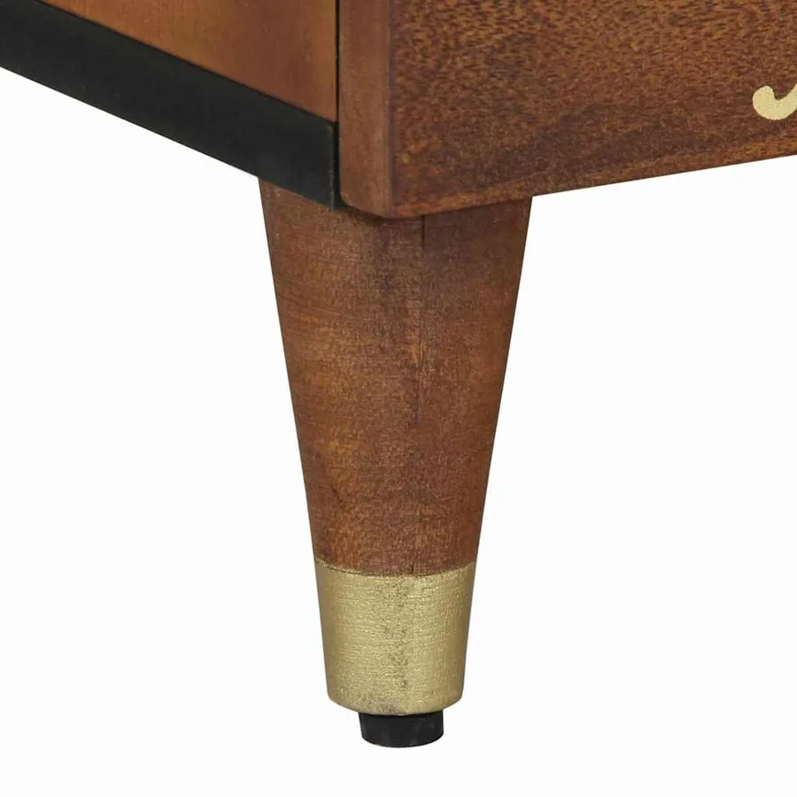 Cabinet de chevet avec porte 2 pcs Marron miel 40 x 33 x 46 cm - 9