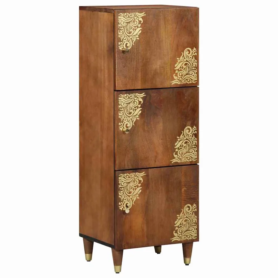 Haut Armoire Marron 40 x 33 x 110 cm Bois de mangue massif