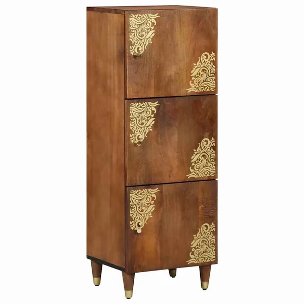 Haut Armoire Marron 40 x 33 x 110 cm Bois de mangue massif