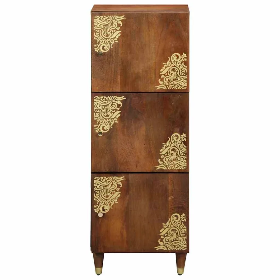 Haut Armoire Marron 40 x 33 x 110 cm Bois de mangue massif - 3