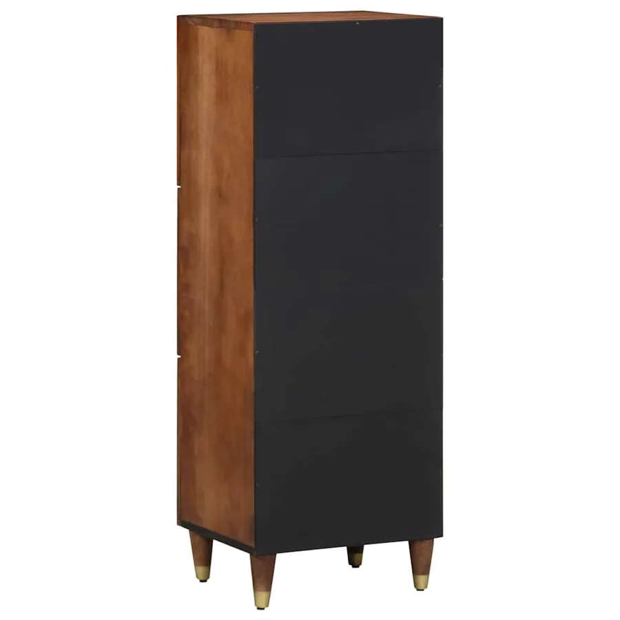 Haut Armoire Marron 40 x 33 x 110 cm Bois de mangue massif - 5