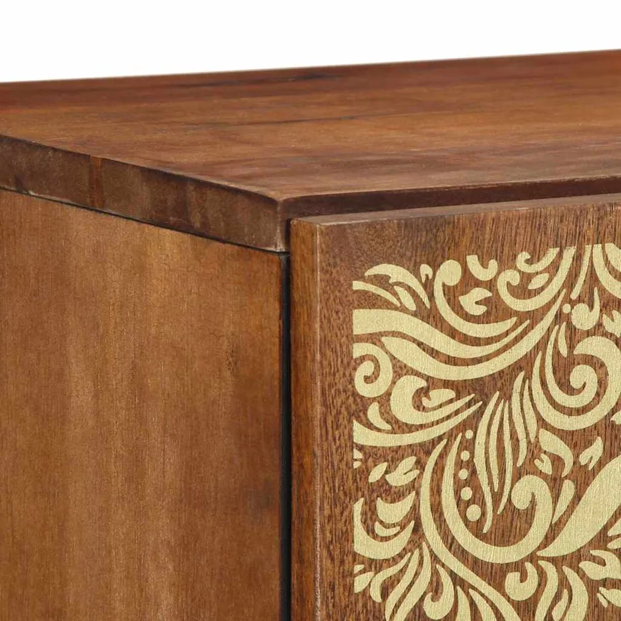 Haut Armoire Marron 40 x 33 x 110 cm Bois de mangue massif - 6