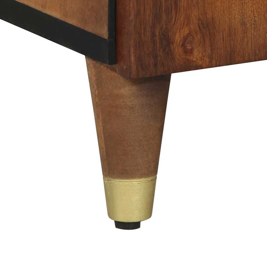 Haut Armoire Marron 40 x 33 x 110 cm Bois de mangue massif - 8