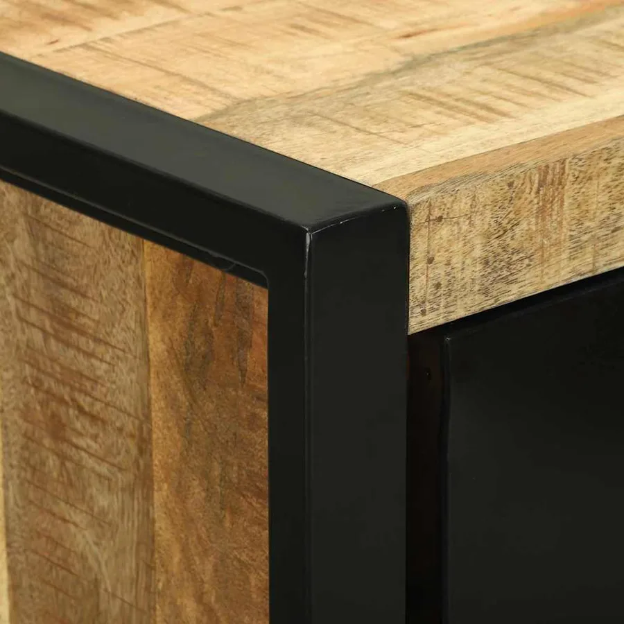 Armoire de salle de bain Marron Bois de mangue massif - 9