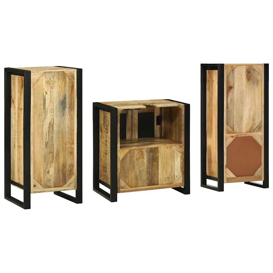 Ensemble de mobilier de salle de bain avec tiroir 3 pcs - 8