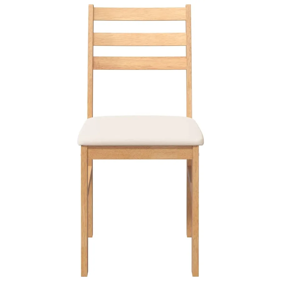 Chaises à manger coussins 2 pcs bois massif caoutchouc - 5